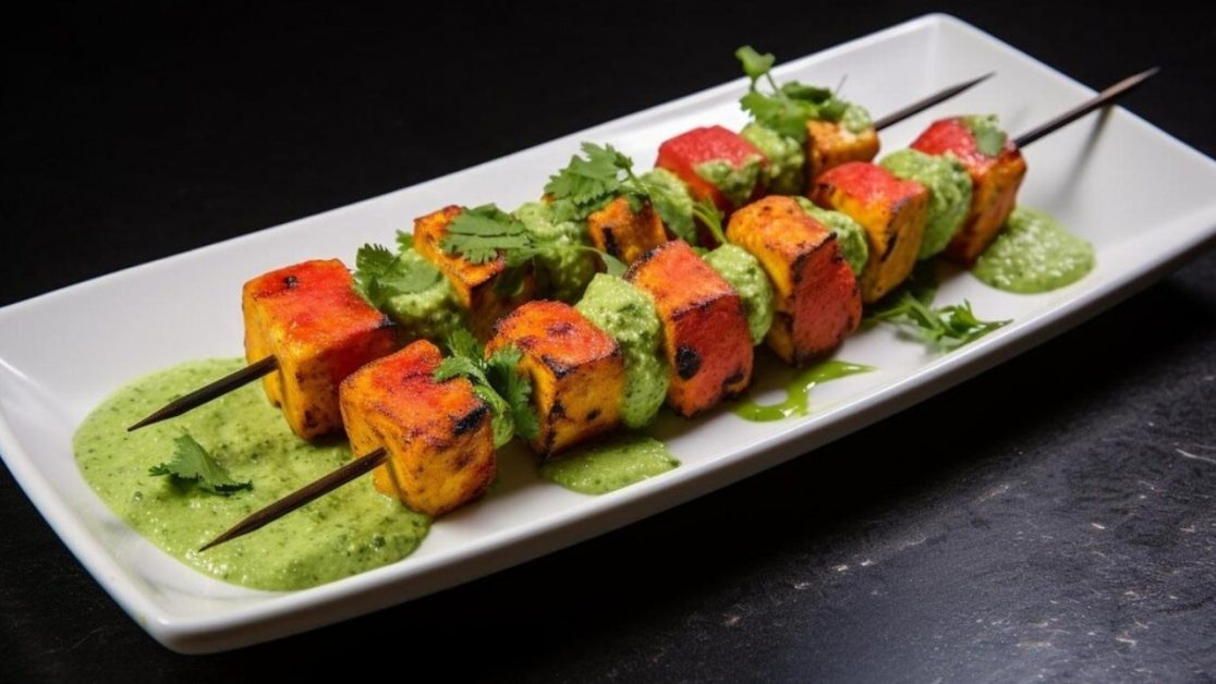 Make paneer tikka in microwave