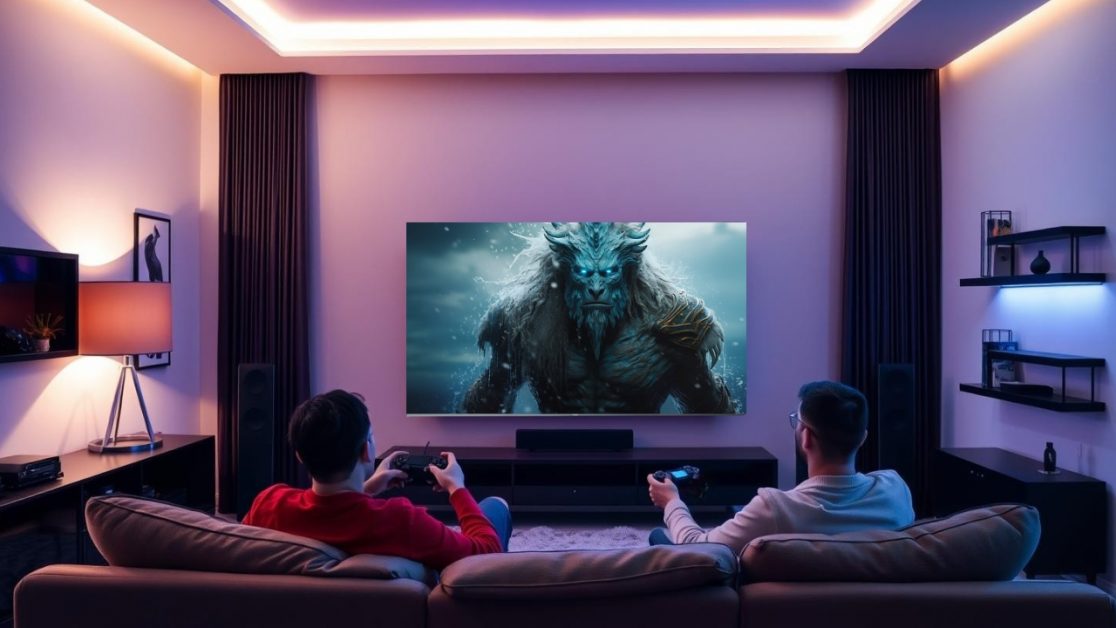 Modern TV with gaming features