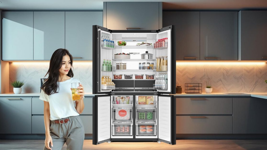 Perfect Home Theatre Experience with 4 door refrigerator