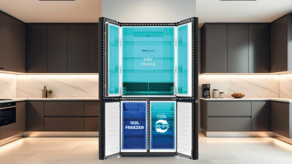 Perfect Refrigerator space in 4 door refrigerator