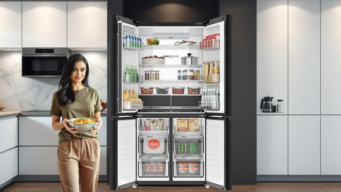 Perfect Space for better Organization in 4 door refrigerator