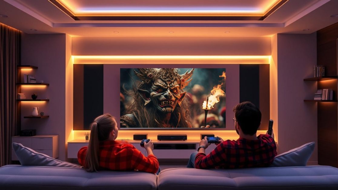 Playing Horror Games in LED TV