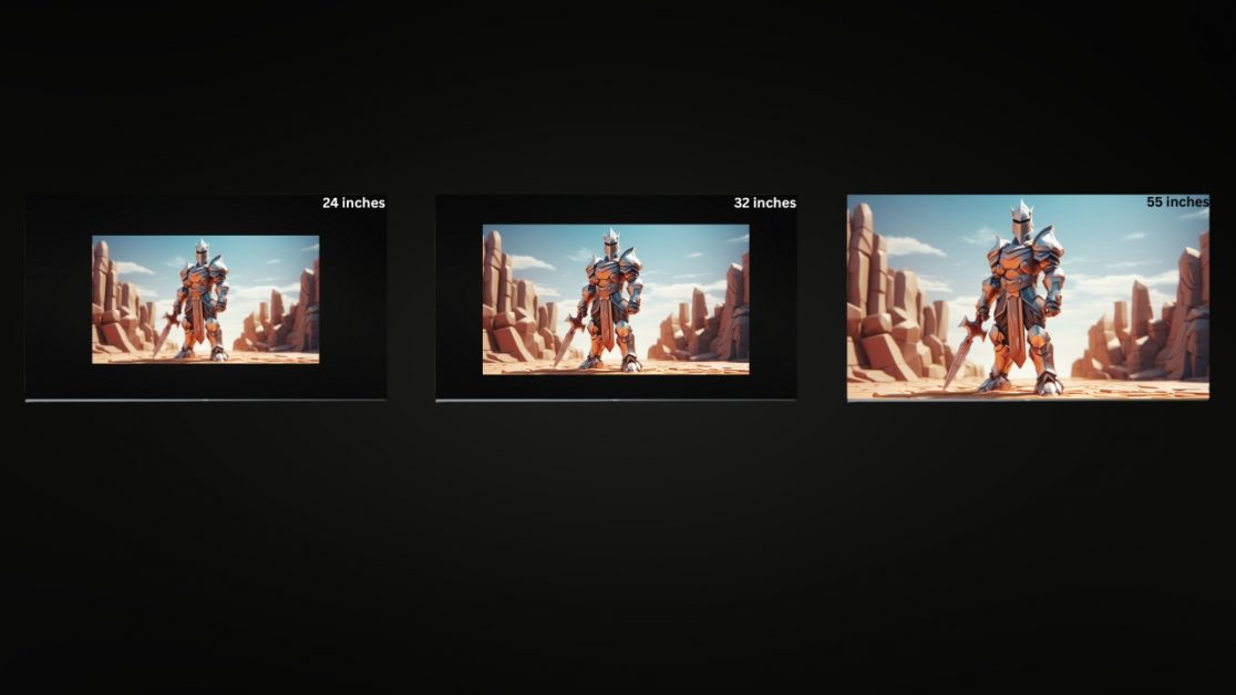 Screen Size Adjustment for different gamers in LED TV