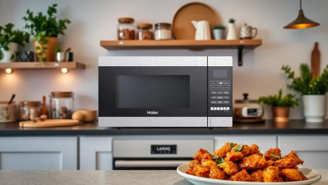 Setting Up the Microwave for tandoori chicken