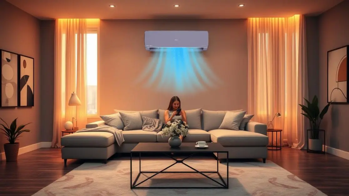 Sleep Mode and AI Quiet Tech in air conditioner