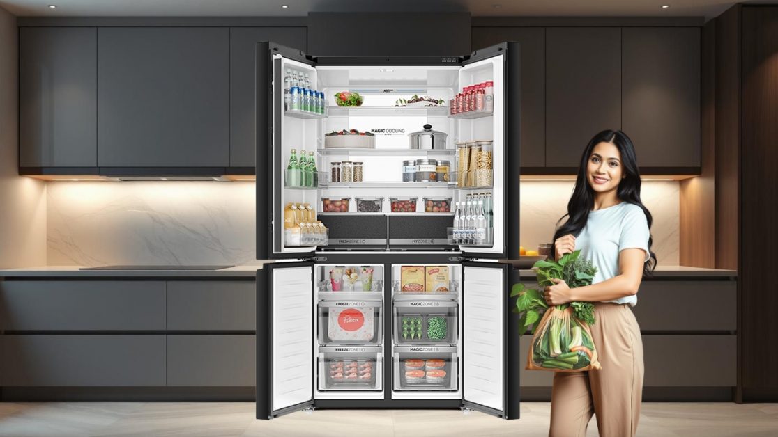 Stick to Fresh with 4 door refrigerator