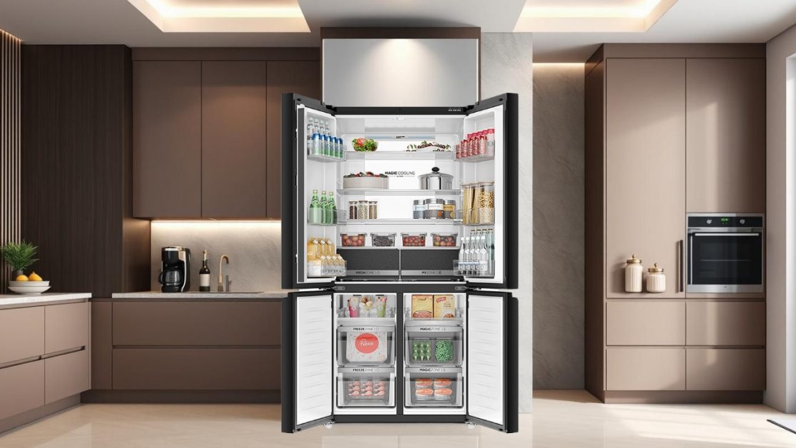 Store food perfectly in 4 door refrigerator