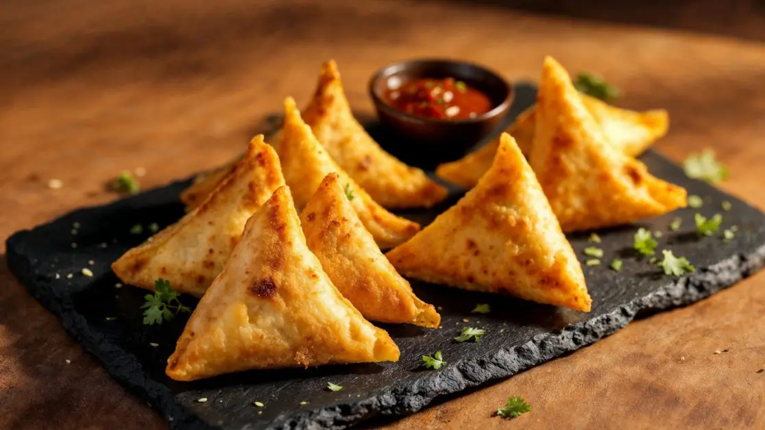 Stuffed Cheese Samosa Rolls