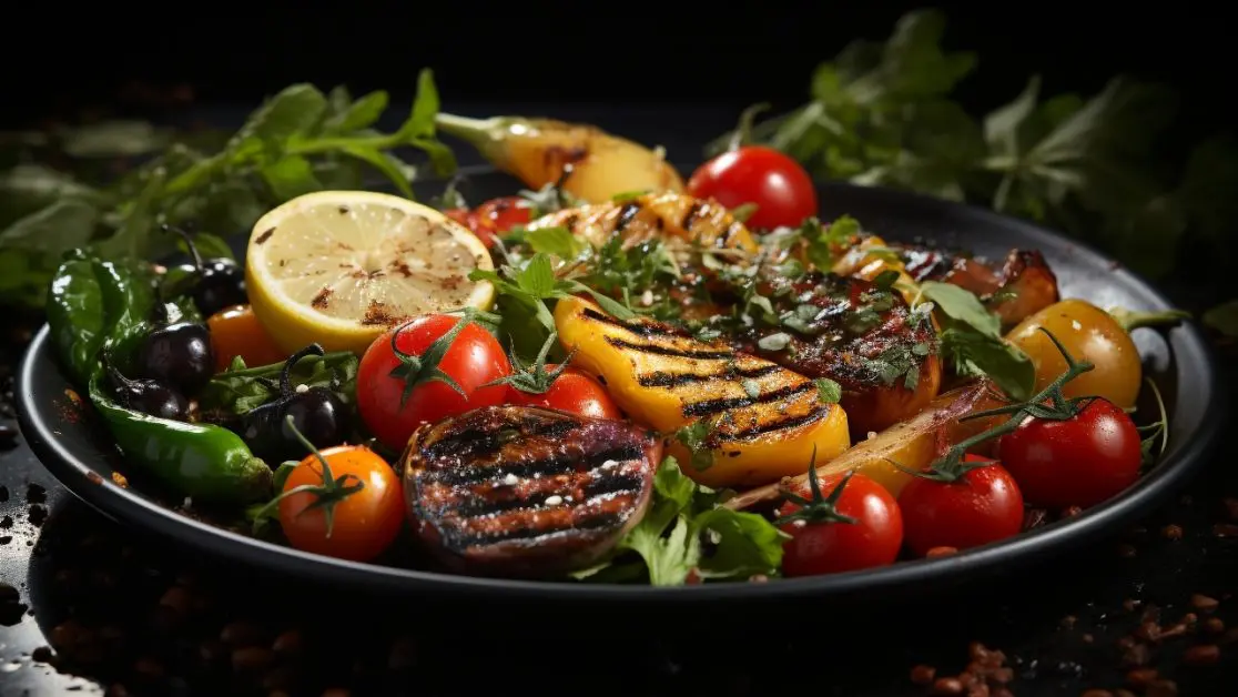 Tandoori style vegetables in microwave