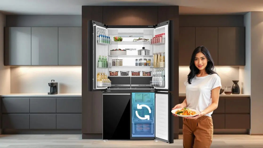 Try these Magic Zone Settings in your 4 door refrigerator