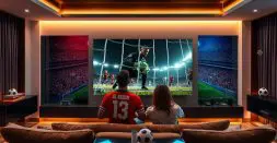 Watch Al Nassr vs Al Akhdoud football Match in Mini LED TV