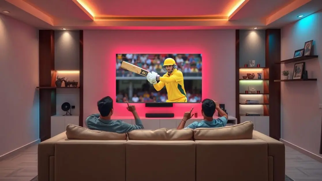 Watching IPL in Mini LED TV