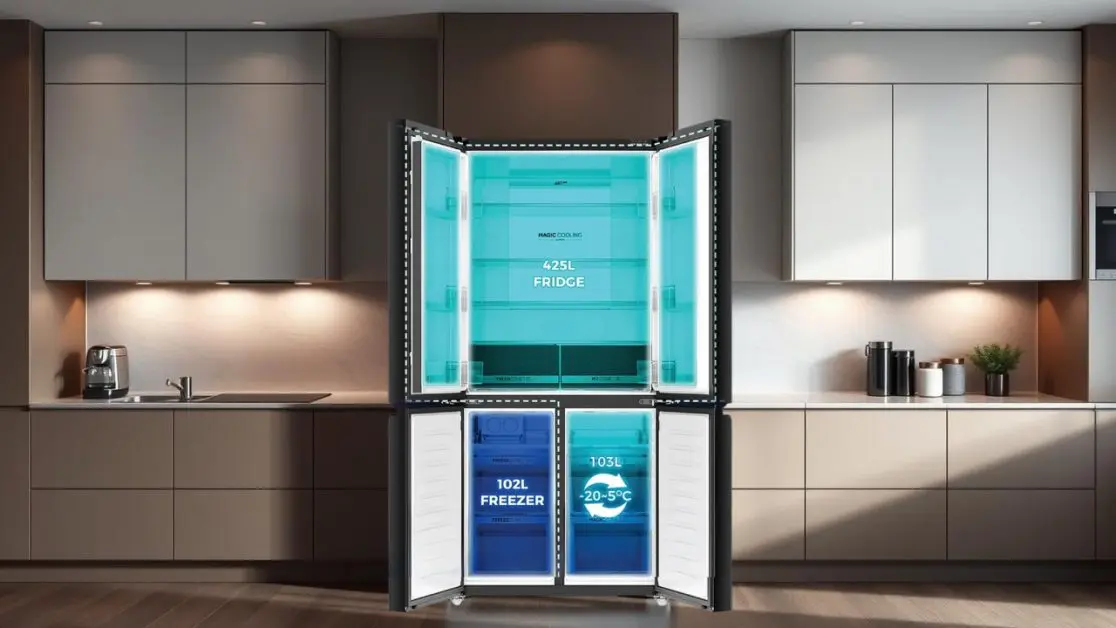 spacious and well organized refrigerator