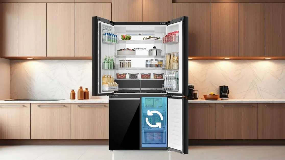 Convertible Magic Zone in 4 door refrigerator