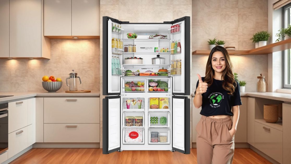 Get Bottom Mounted Freezer in 4 door refrigerator