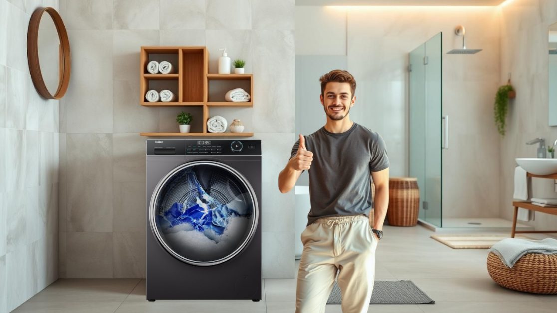 Get Dual Spray Technology in washing machine