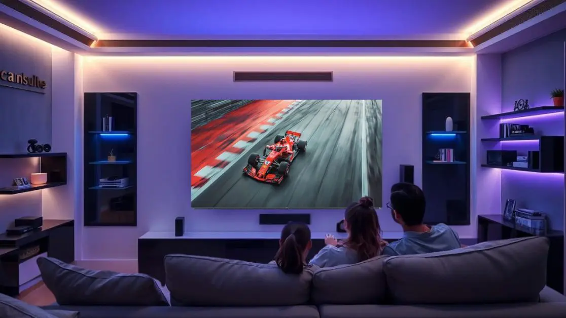 No lag and no delay in watching F1 races in Mini LED TV
