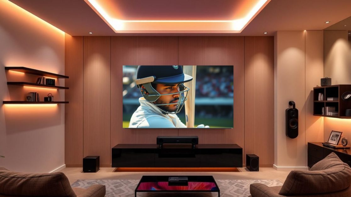 Perfect Visuals of cricket with mini LED TV