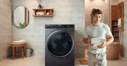 Washer-Dryer washing machine handles Guest Linen Like a Champ