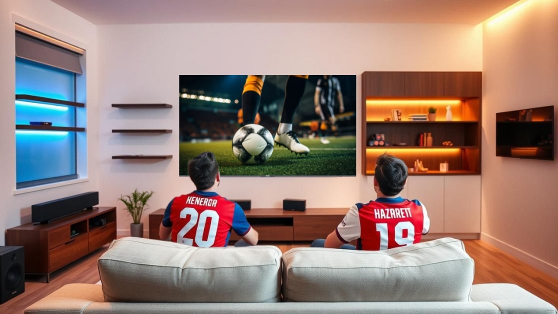 Watch Detailed fast paced football in QLED TV