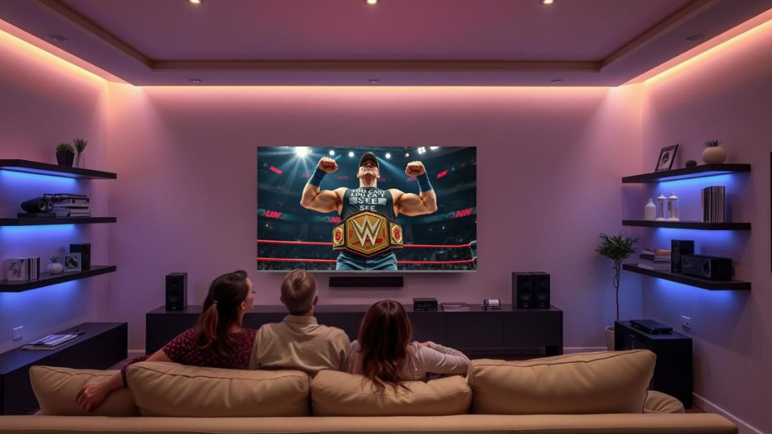 Watch John Cena in money in bank on a QLED
