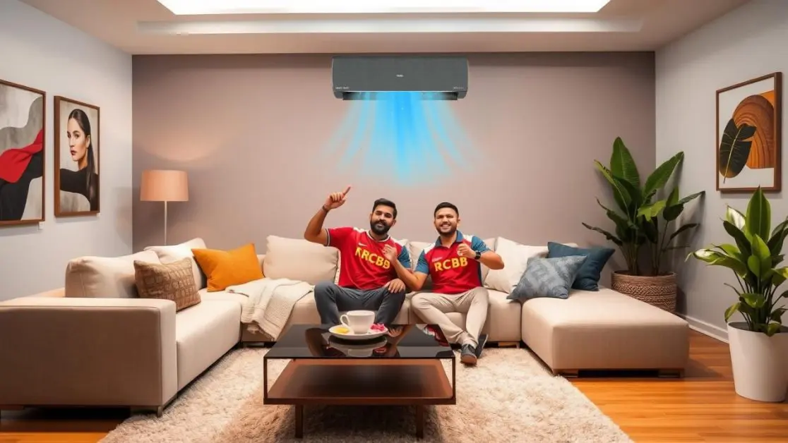 Watch Today&#039;s Intense RCB vs PBKS match in cool atmosphere with AI ACs