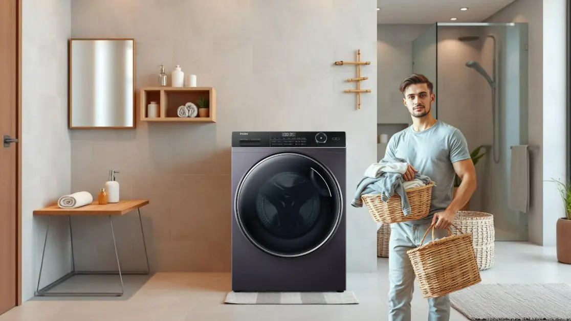 wash clothes in bigger washing machines