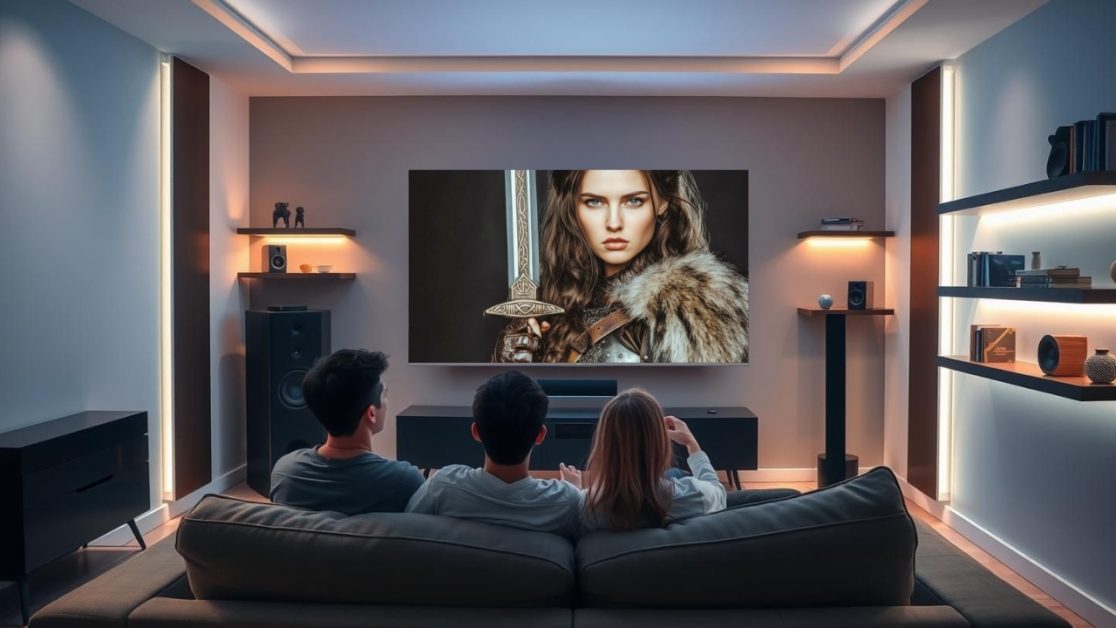watch action movies in QLED TV