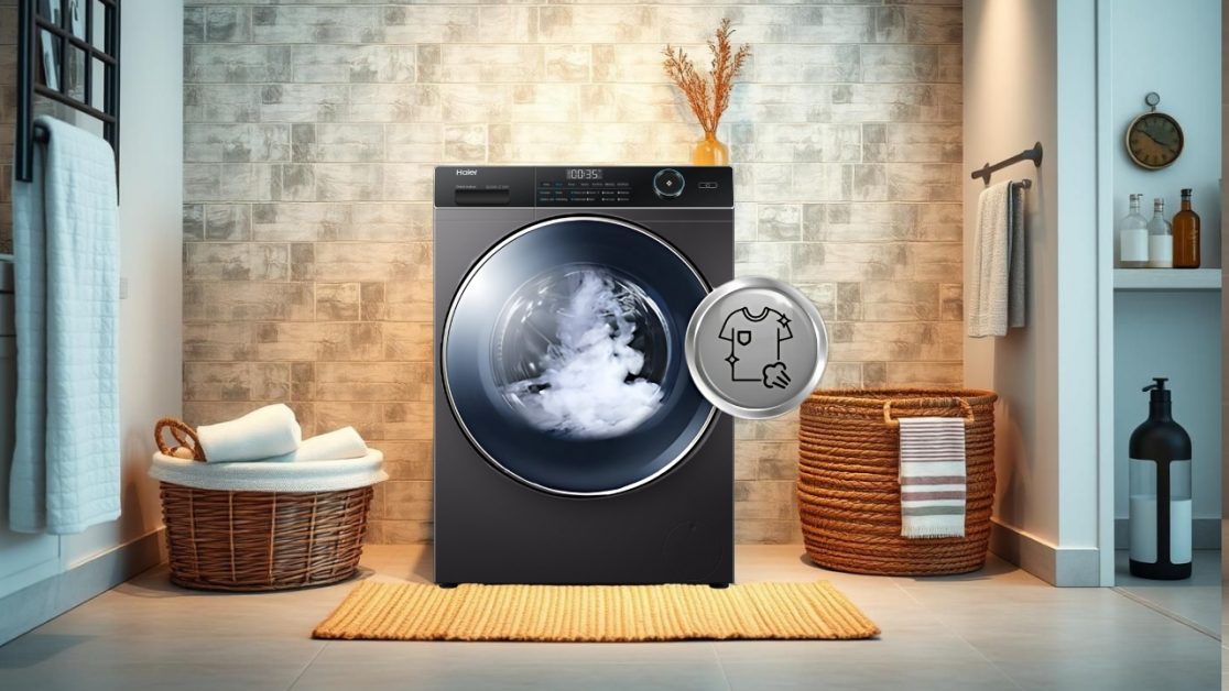 Front Load Washing Machine with steam refresh feature