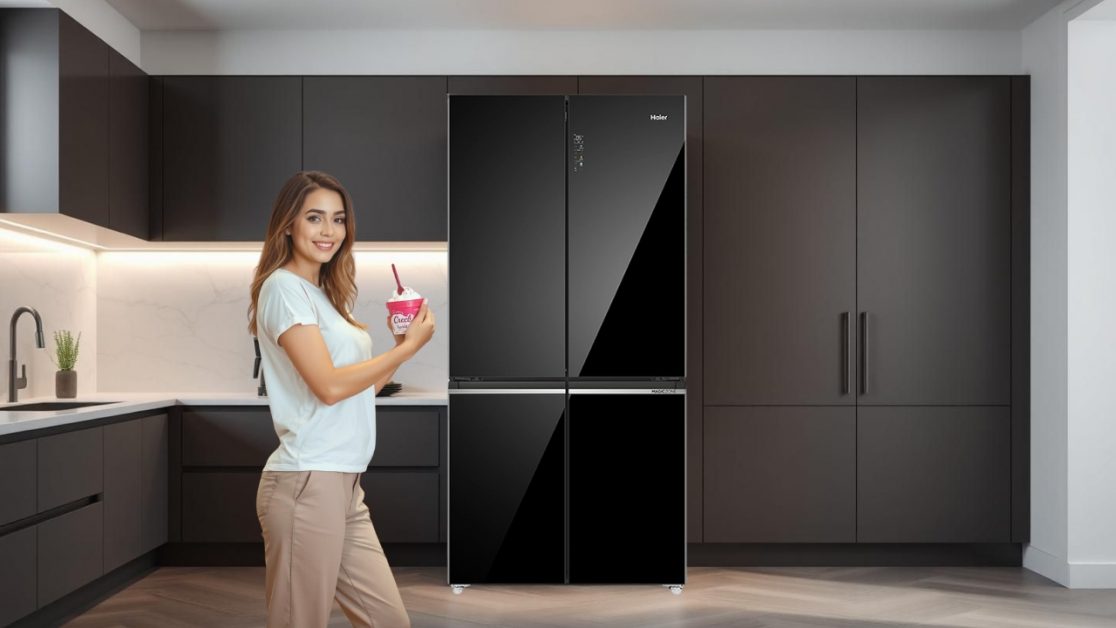 Ice cream storage in refrigerator