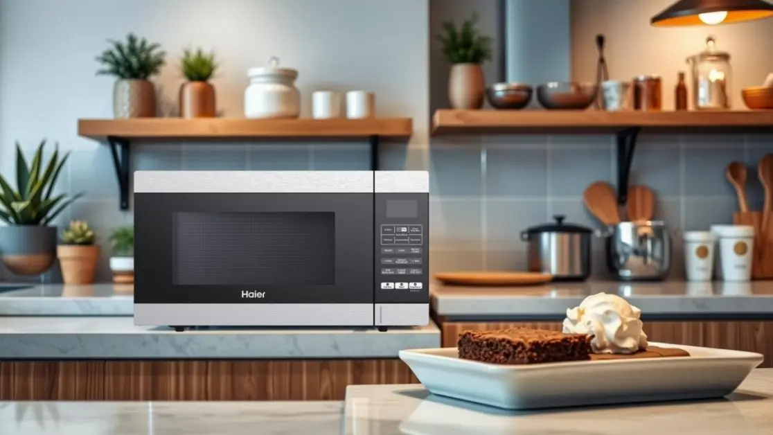 Make Warm Brownie in microwave with Ice Cream Combo