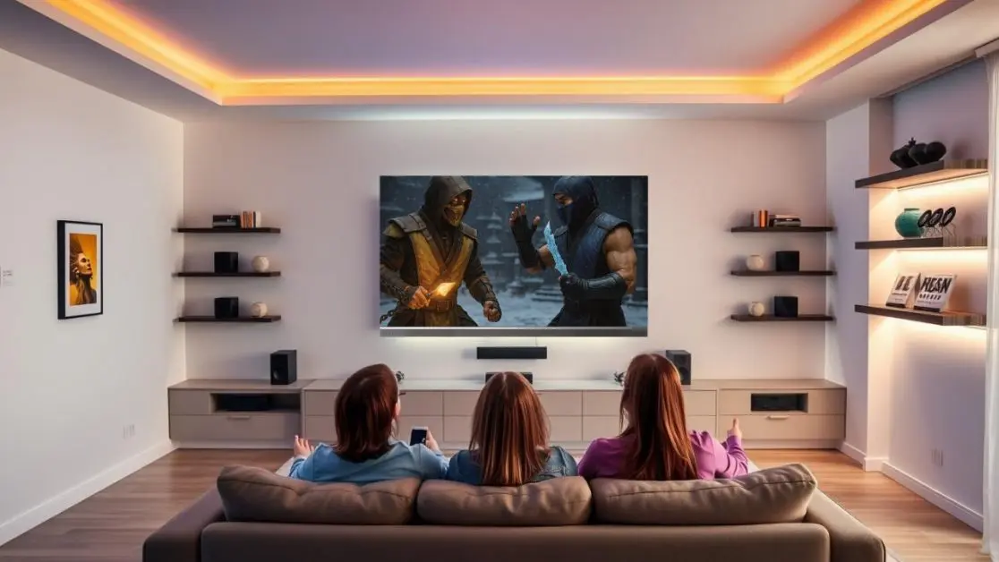 Mortal Kombat Fans Are Watching movie on 144Hz Mini LED TV