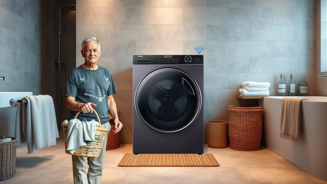 Smart Direct Motion Front Load Washer for elder people