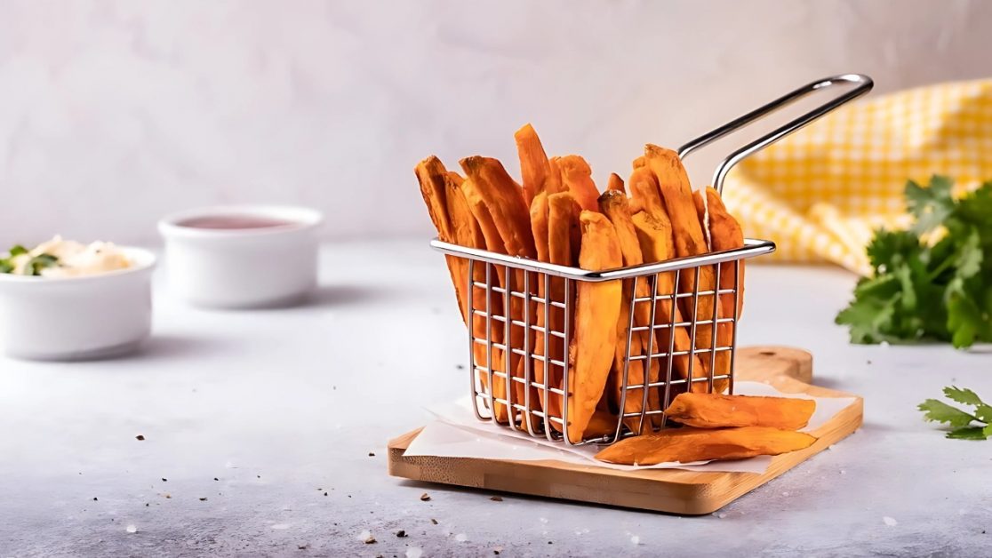 Sweet potato fries with peri peri masala