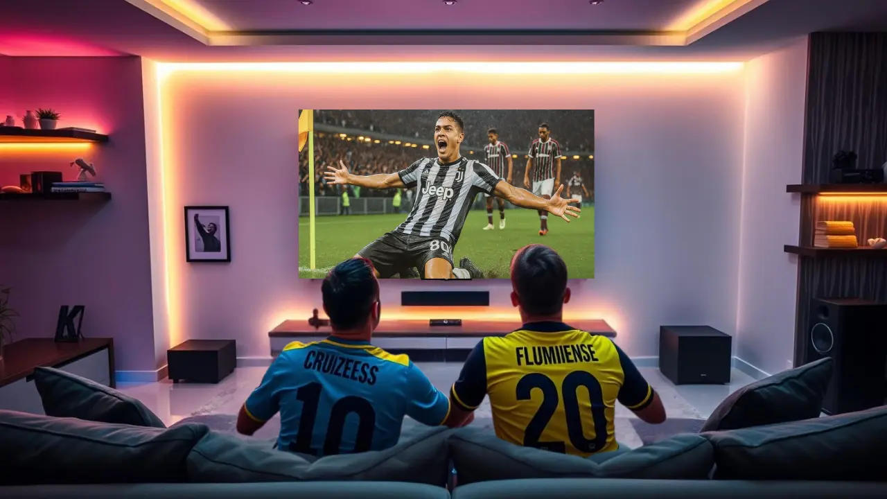 Watch Fluminense vs Cruzeiro match in OLED screen
