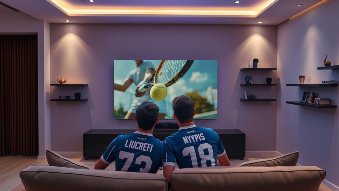 Watch Tennis matches in big Mini LED TV
