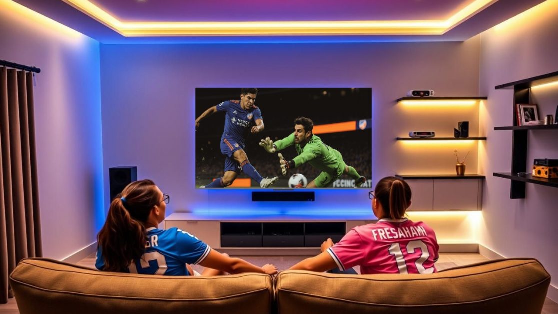 Watch football moments in QLED TV