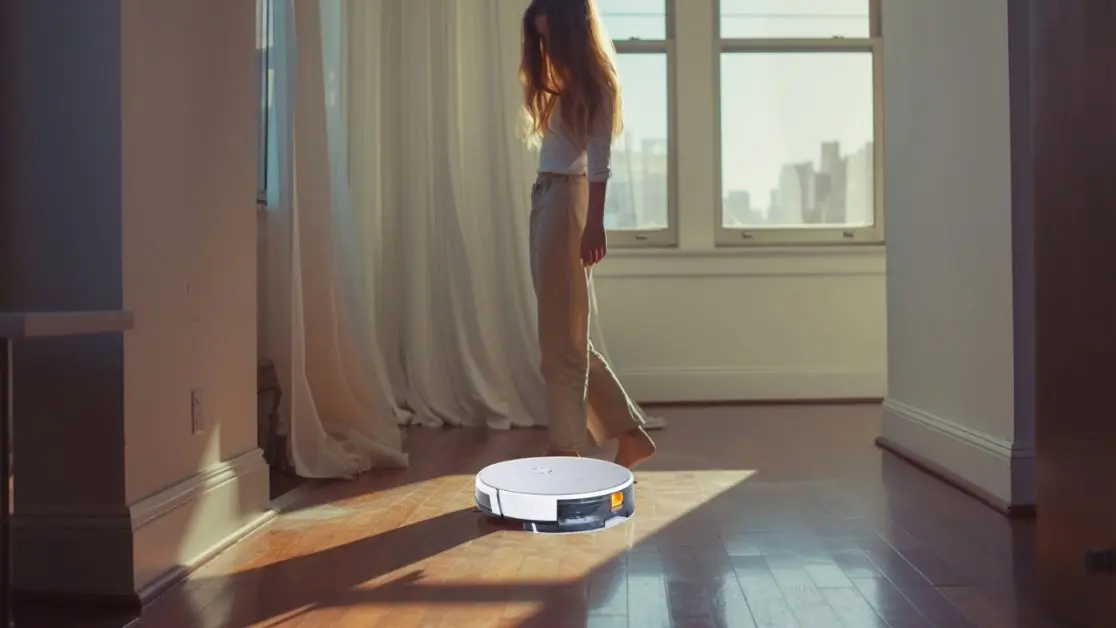 Clean floors with robot vacuum cleaner