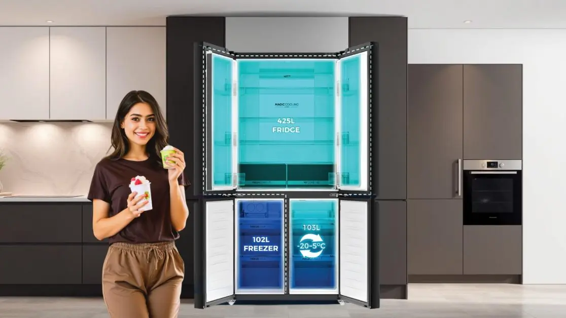 Convertible Section in 4 door refrigerator