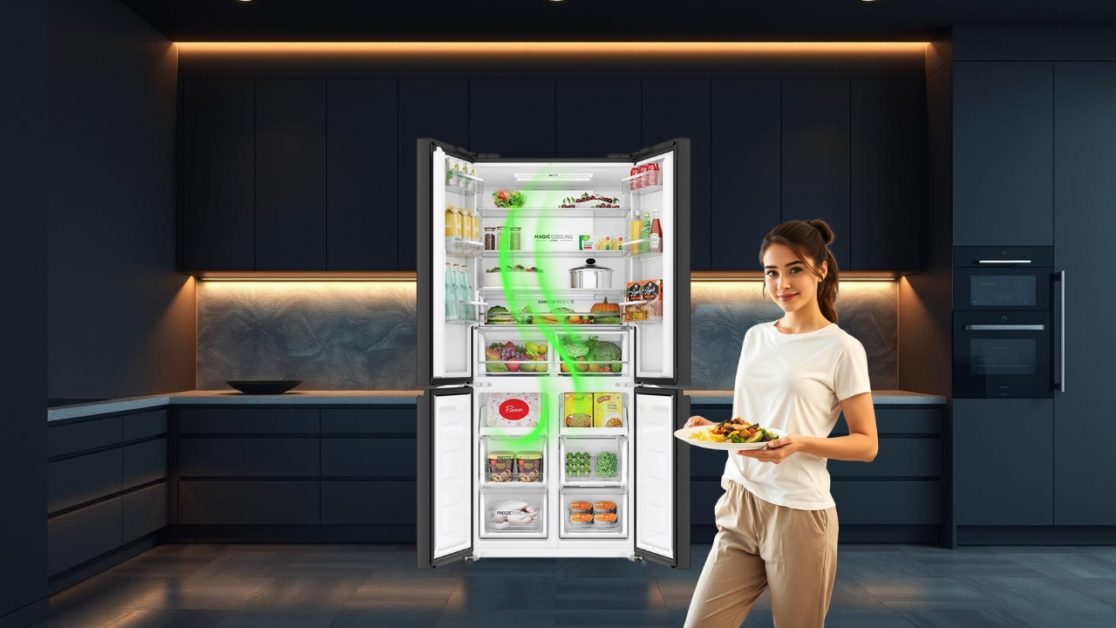 Deo Fresh Technology in 4 door refrigerator