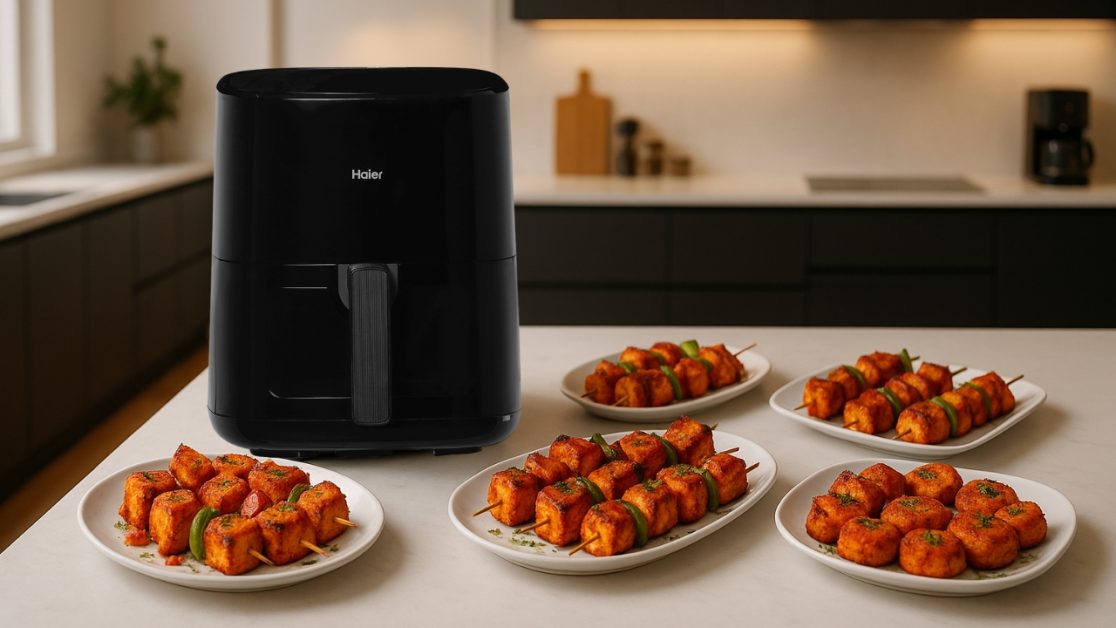 Fry Paneer Tikka Without Smoke or oil in air fryer