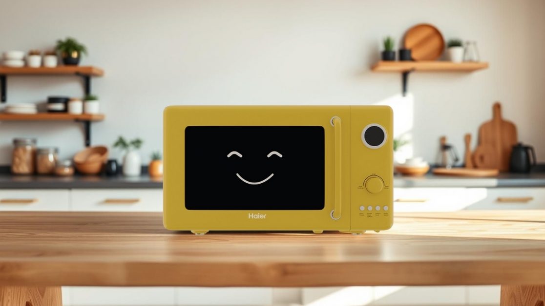 Get Smiley Glass Door in microwave