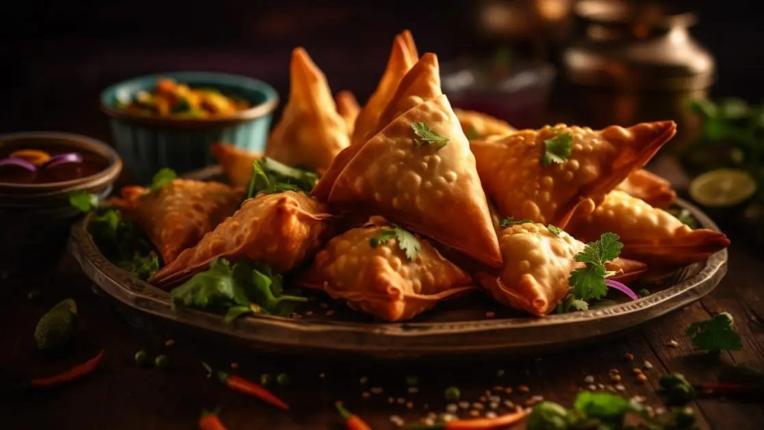 Make Samosas in microwave with built in Air fryer