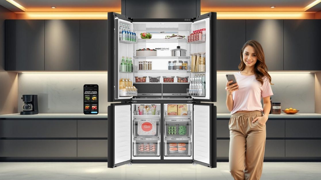 Smarter food management in 4 door refrigerator