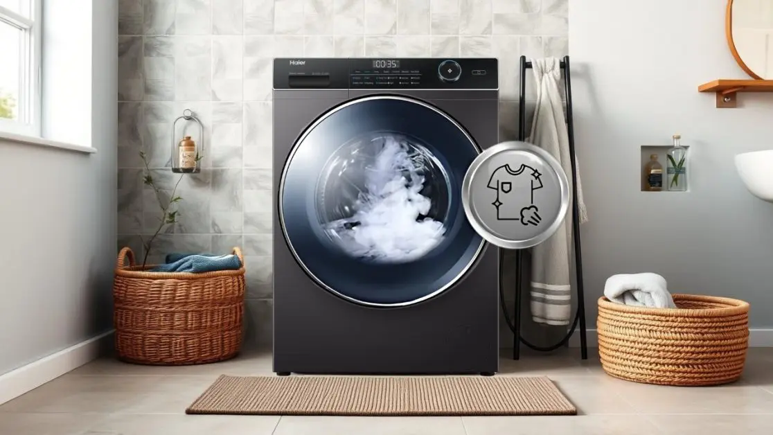 Wash using steam wash feature in washing machine