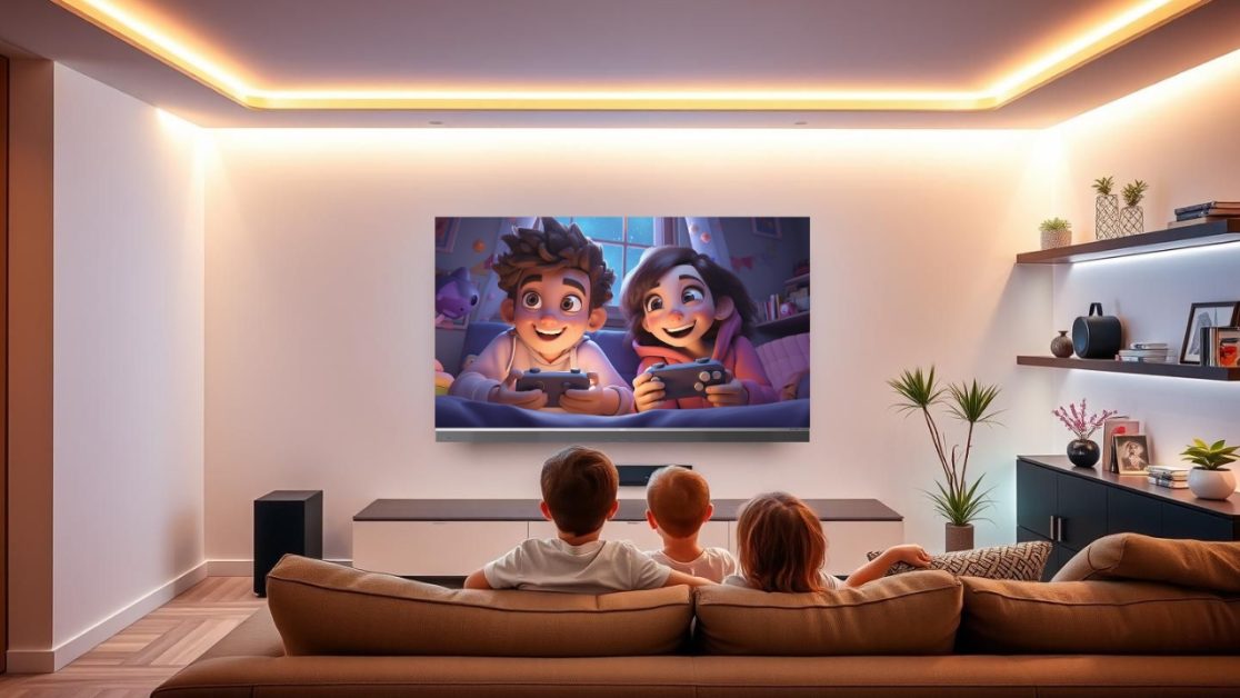 Watch Cartoons in Mini LED TV