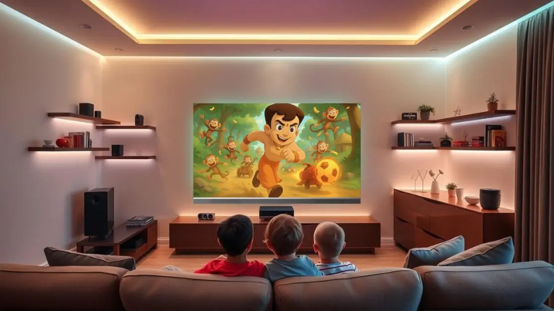 Watch Chhota Bheem’s Forest Chase in Mini LED TV