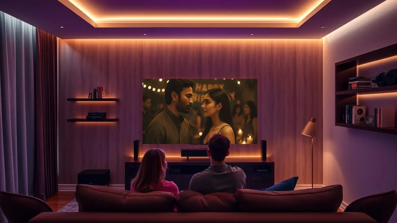 Watch Dhanush and mrunal chemistry in 4K LED TV