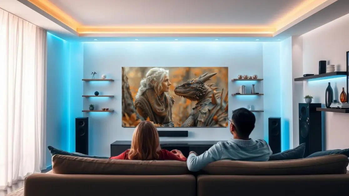 Watch action movies in Mini LED TV