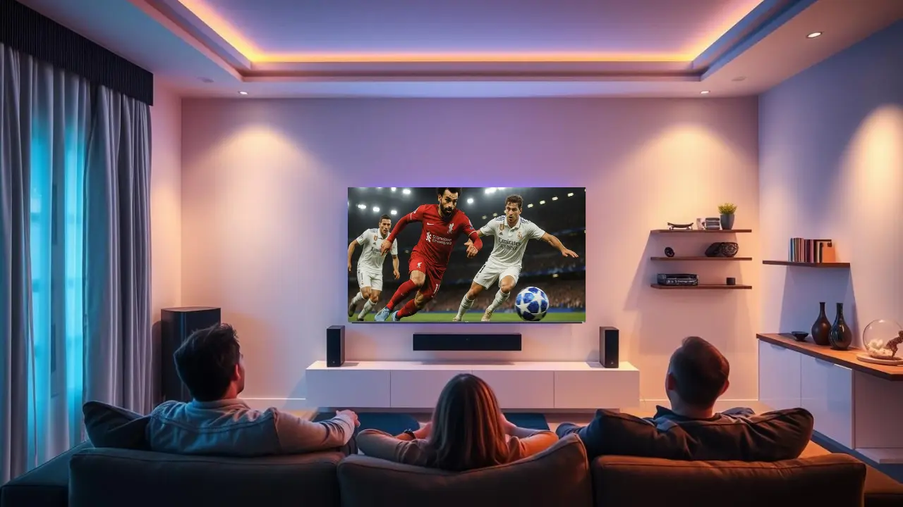 Watch football in mini LED TV